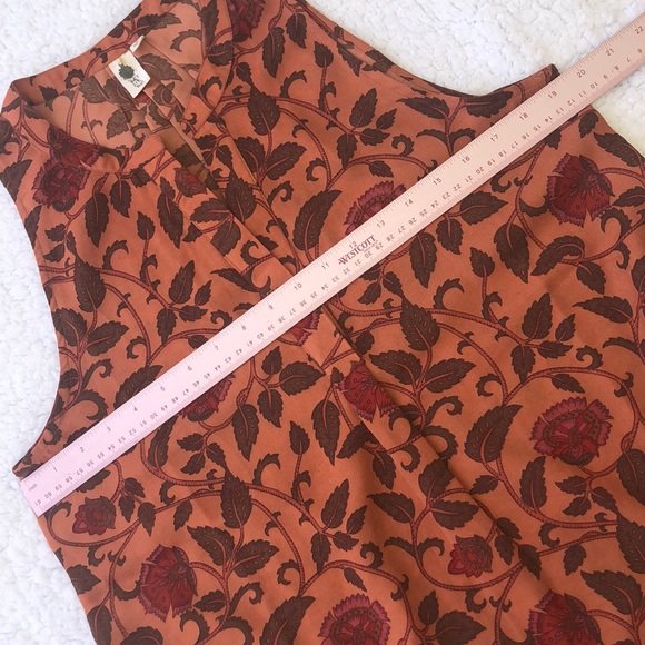 Let It Be top sleeveless shell floral & vine print blouse size large - Picture 8 of 11